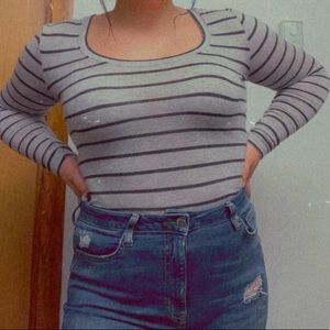 Striped grey long sleeve